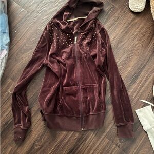 Vintage studded velvet zip up Calvin Klein